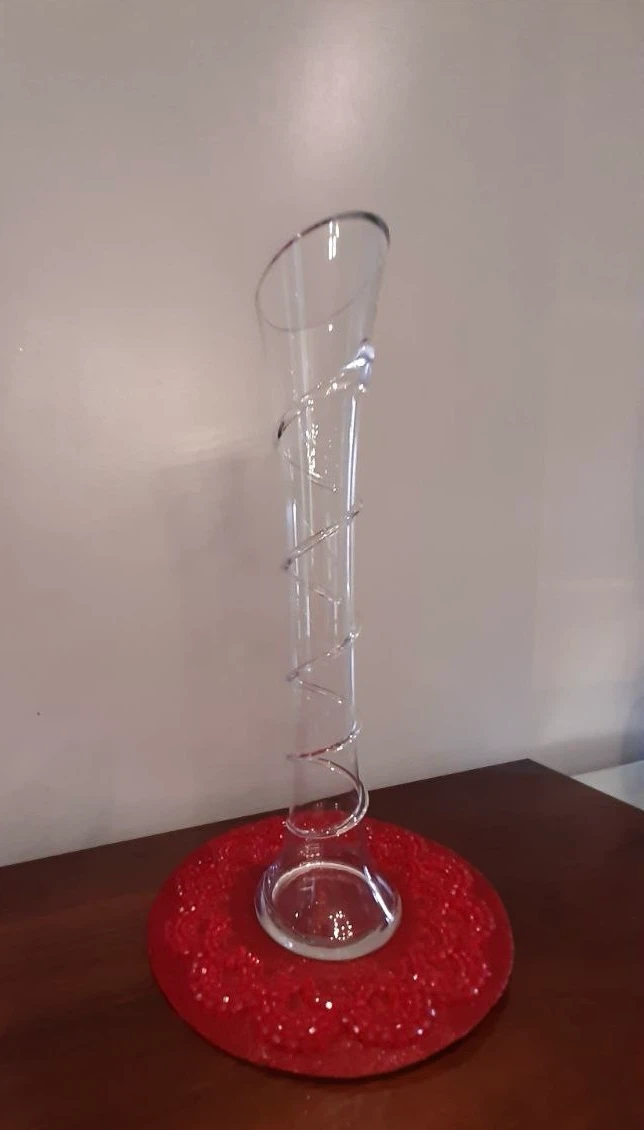 Clear Spiral Glass Vase - photo 2