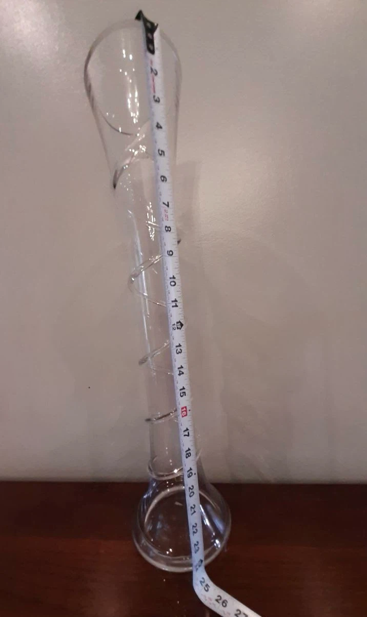 Clear Spiral Glass Vase - photo 3