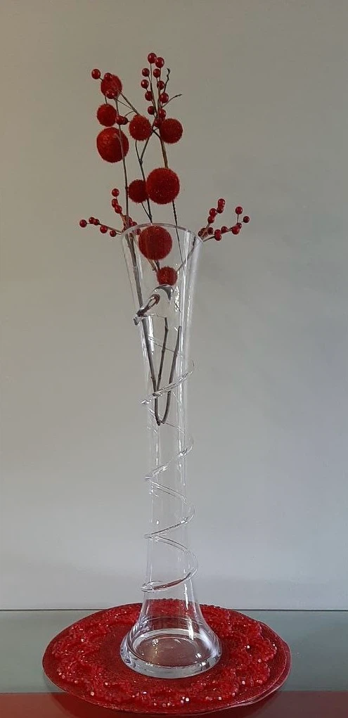 Clear Spiral Glass Vase - photo 5