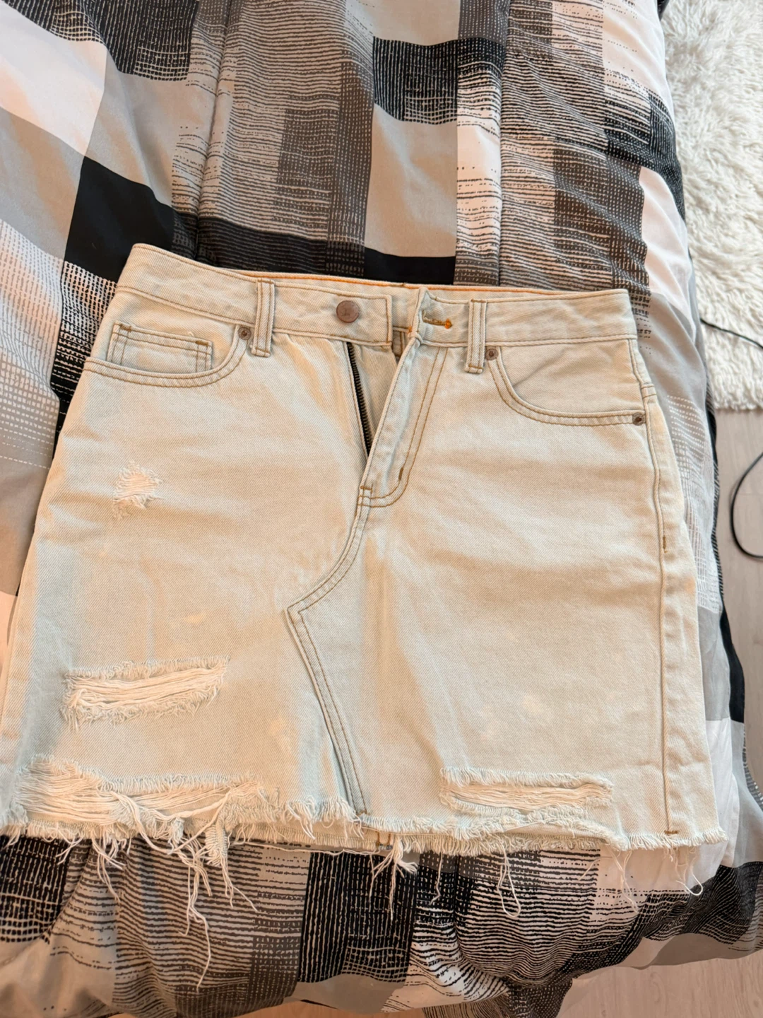 Light Wash Denim Skirt