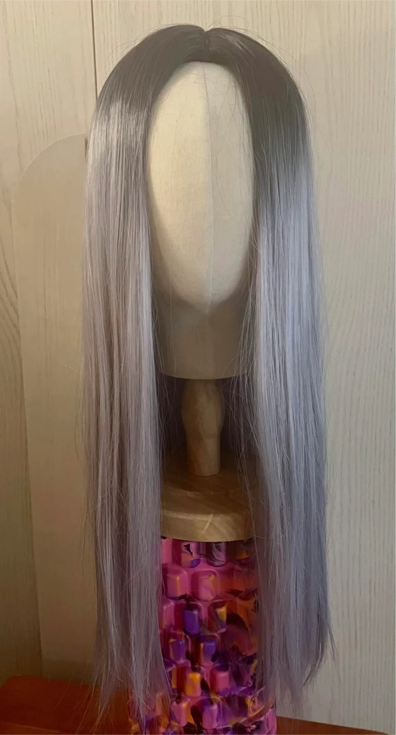 Long Ombre Silver Grey Wig - photo 2
