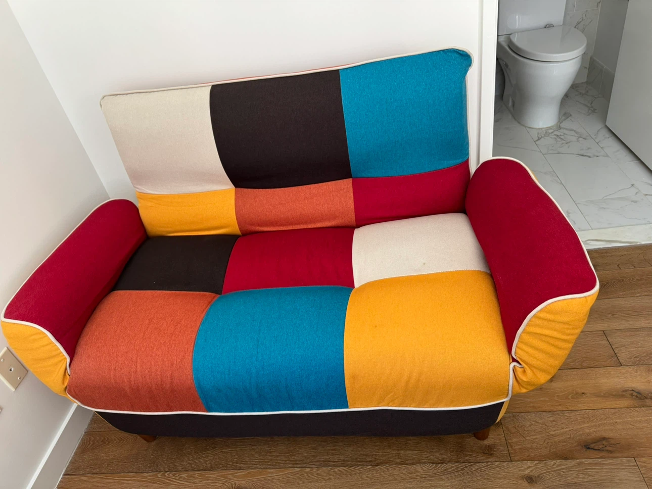 Multicolor Patchwork Loveseat