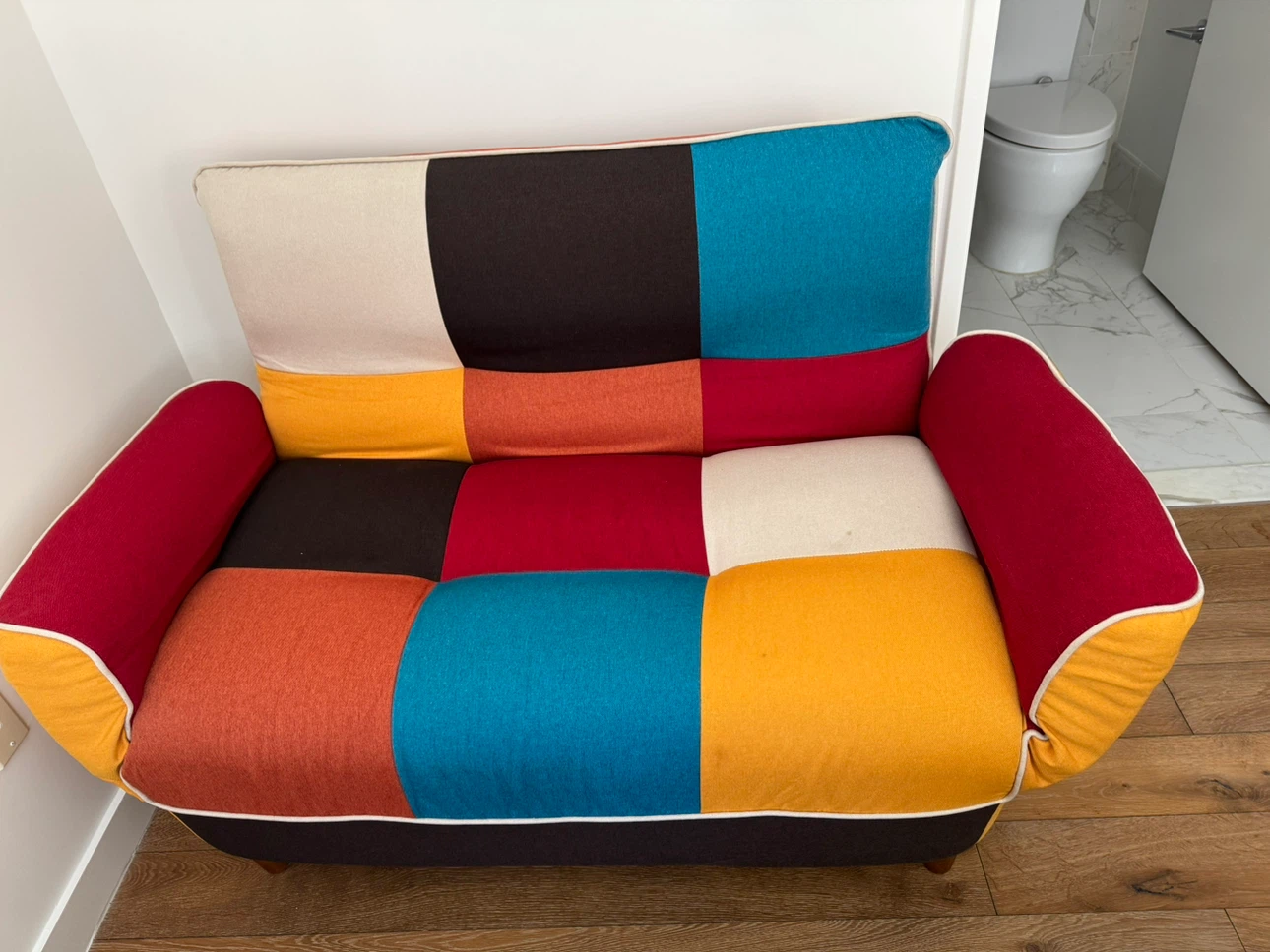 Multicolor Patchwork Loveseat - photo 3