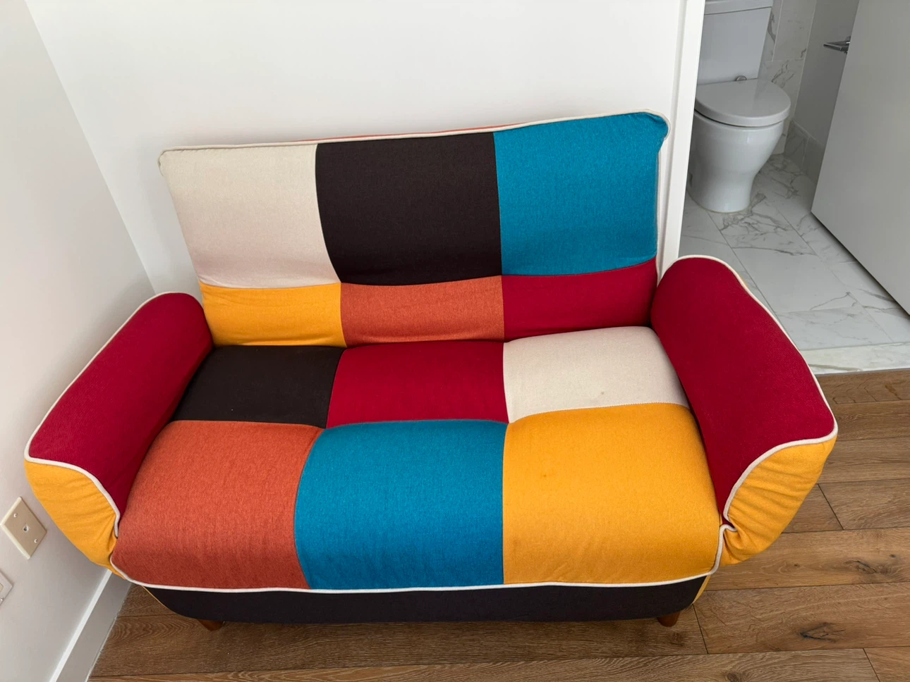 Multicolor Patchwork Loveseat - photo 4