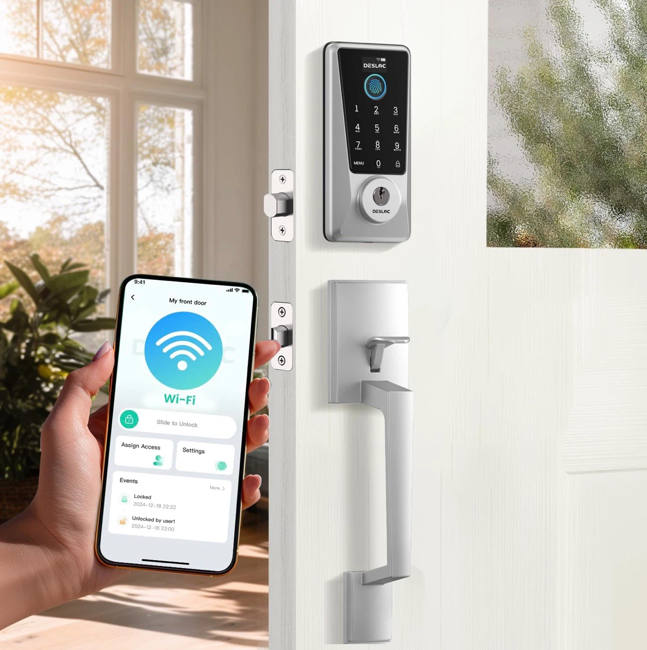 DESLOC D110 Plus Smart Deadbolt Handle Set