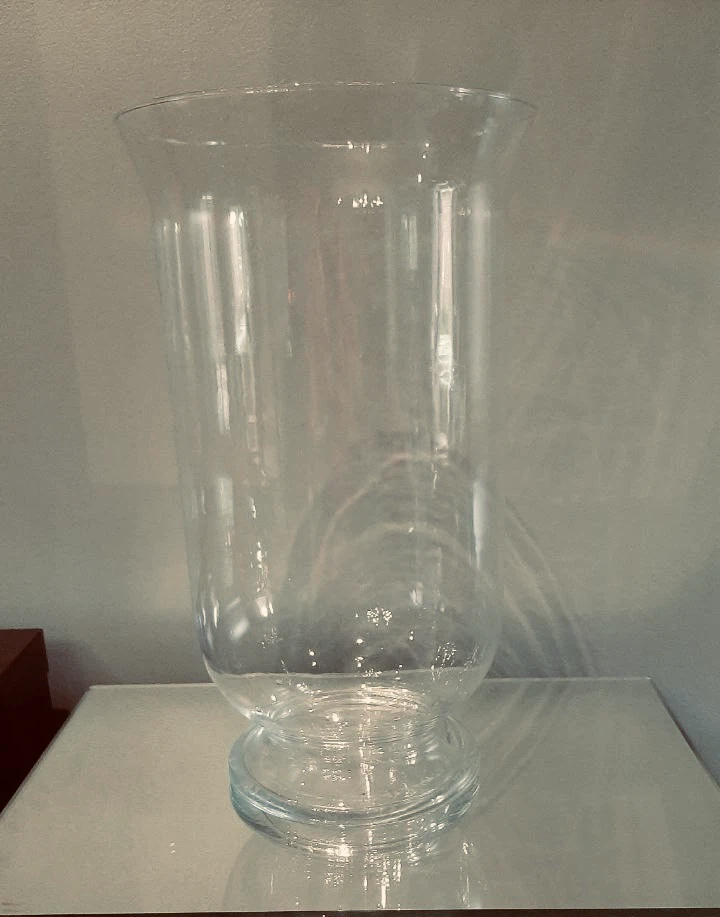 Clear glass vase with glitter branches - photo 3