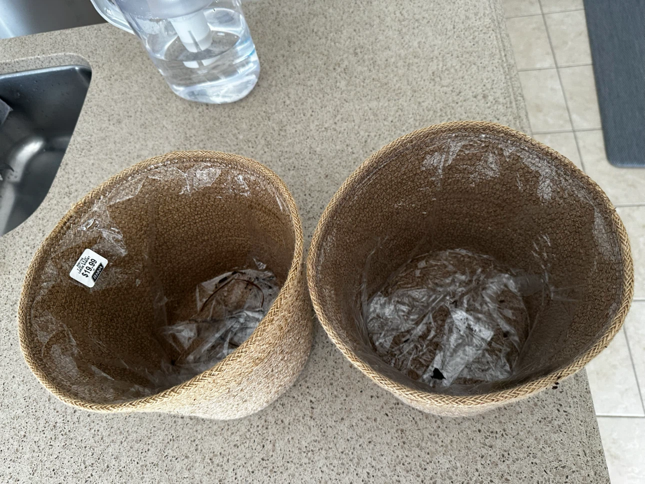 Two Jute Basket Plant Pots - photo 2