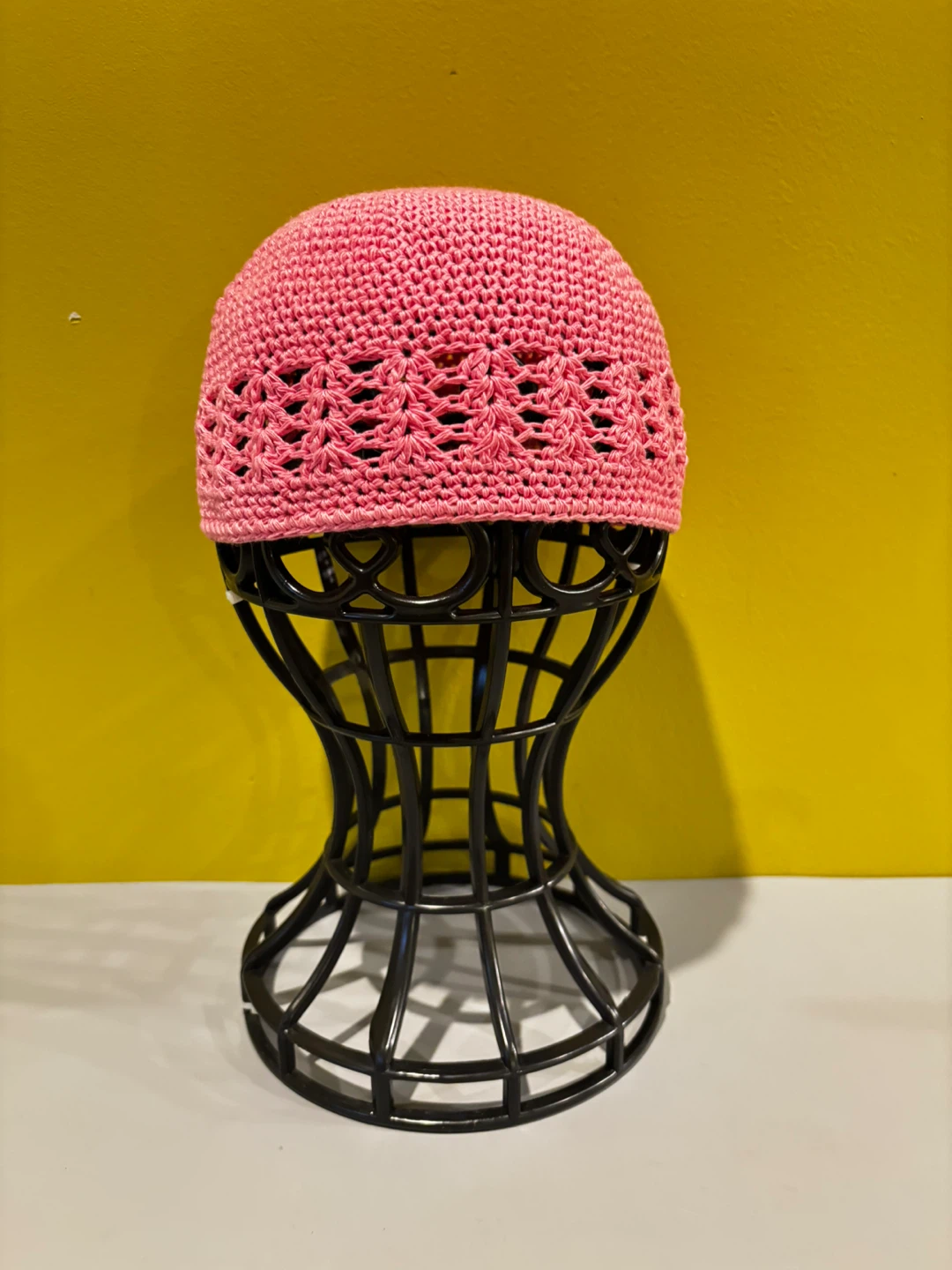 Pink Crocheted Beanie