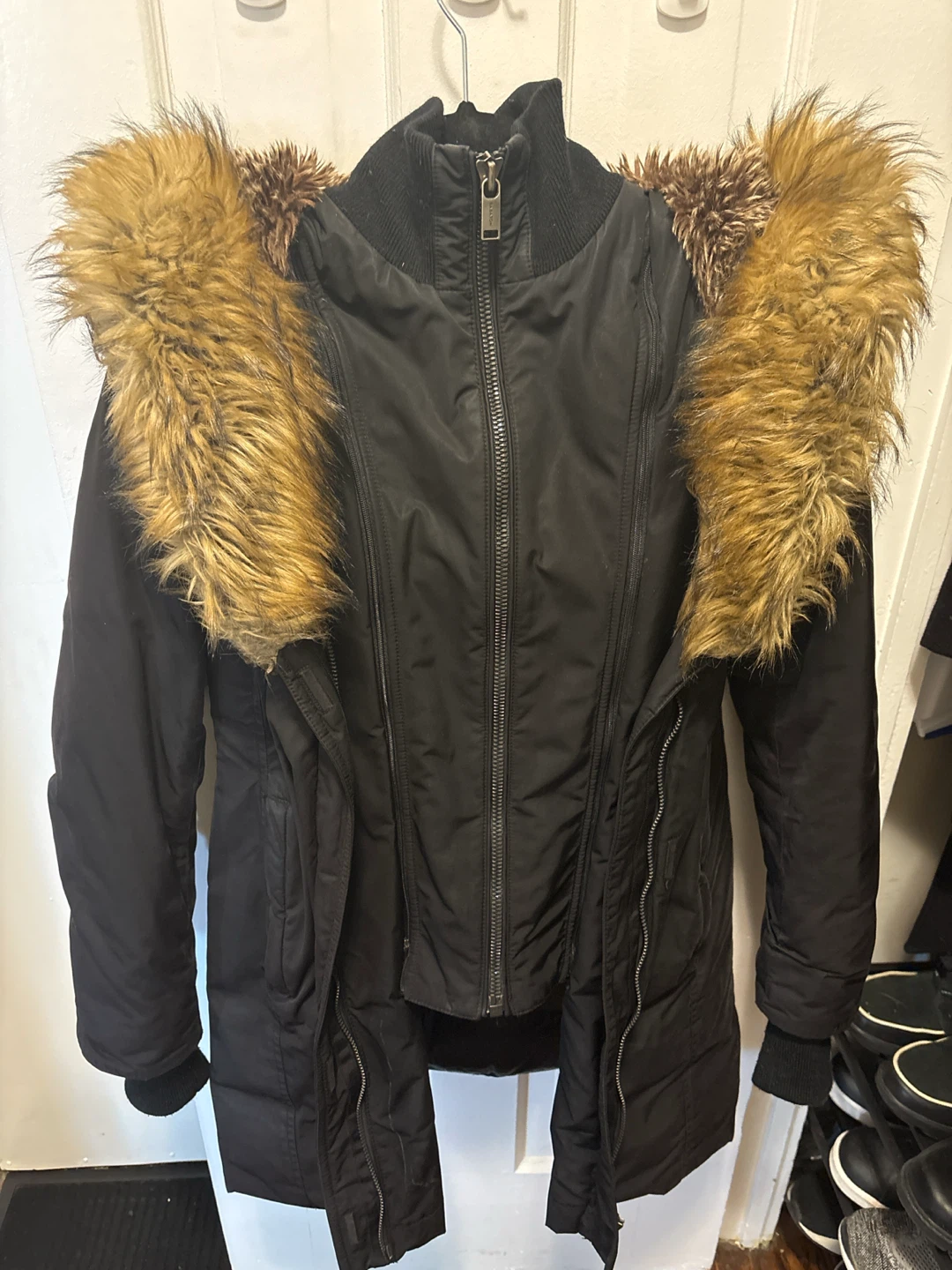 Babaton Black Winter Coat – Size XS - photo 2