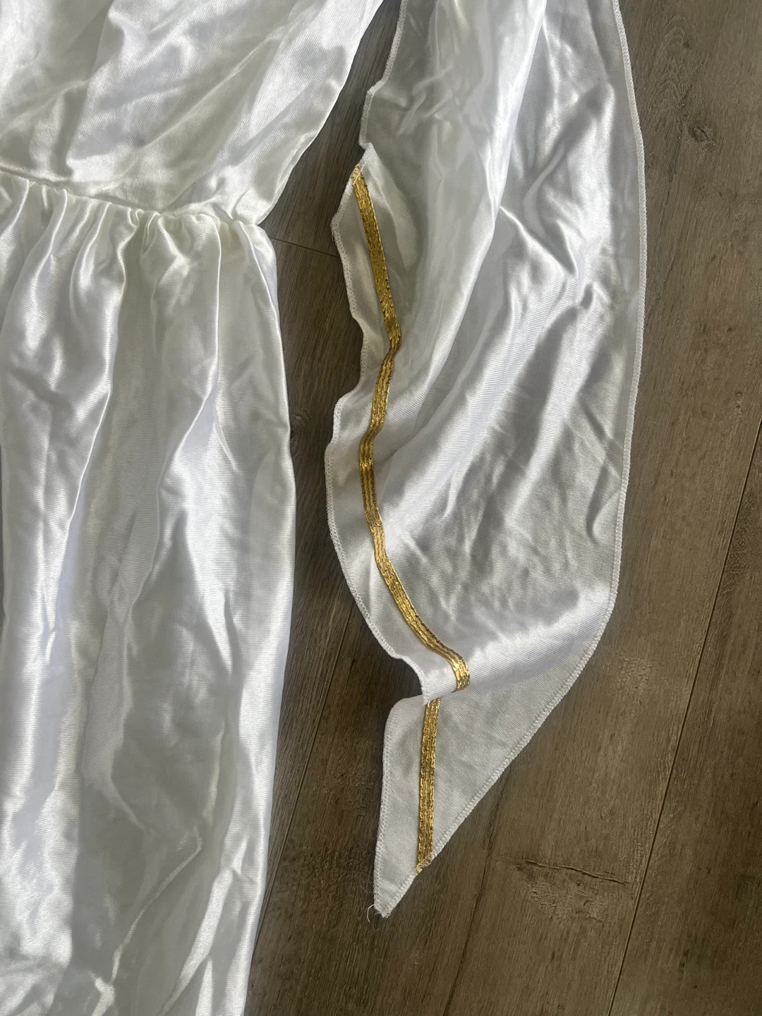 White and Gold Toga Greek Goddess Costume - photo 2