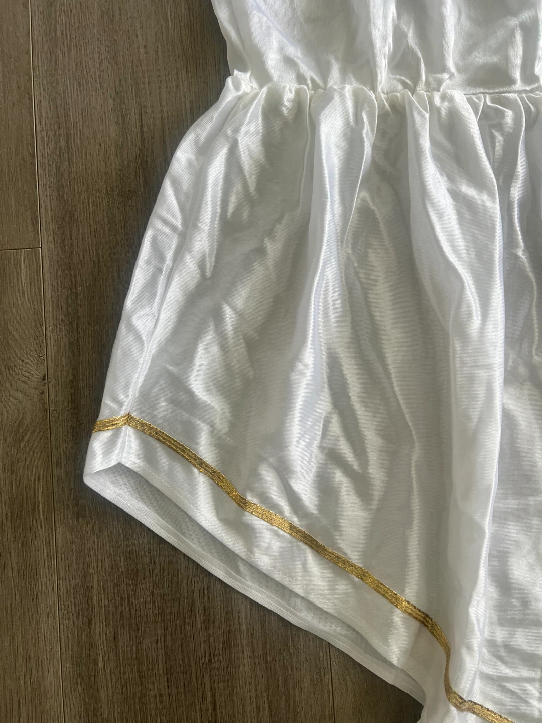 White and Gold Toga Greek Goddess Costume - photo 4