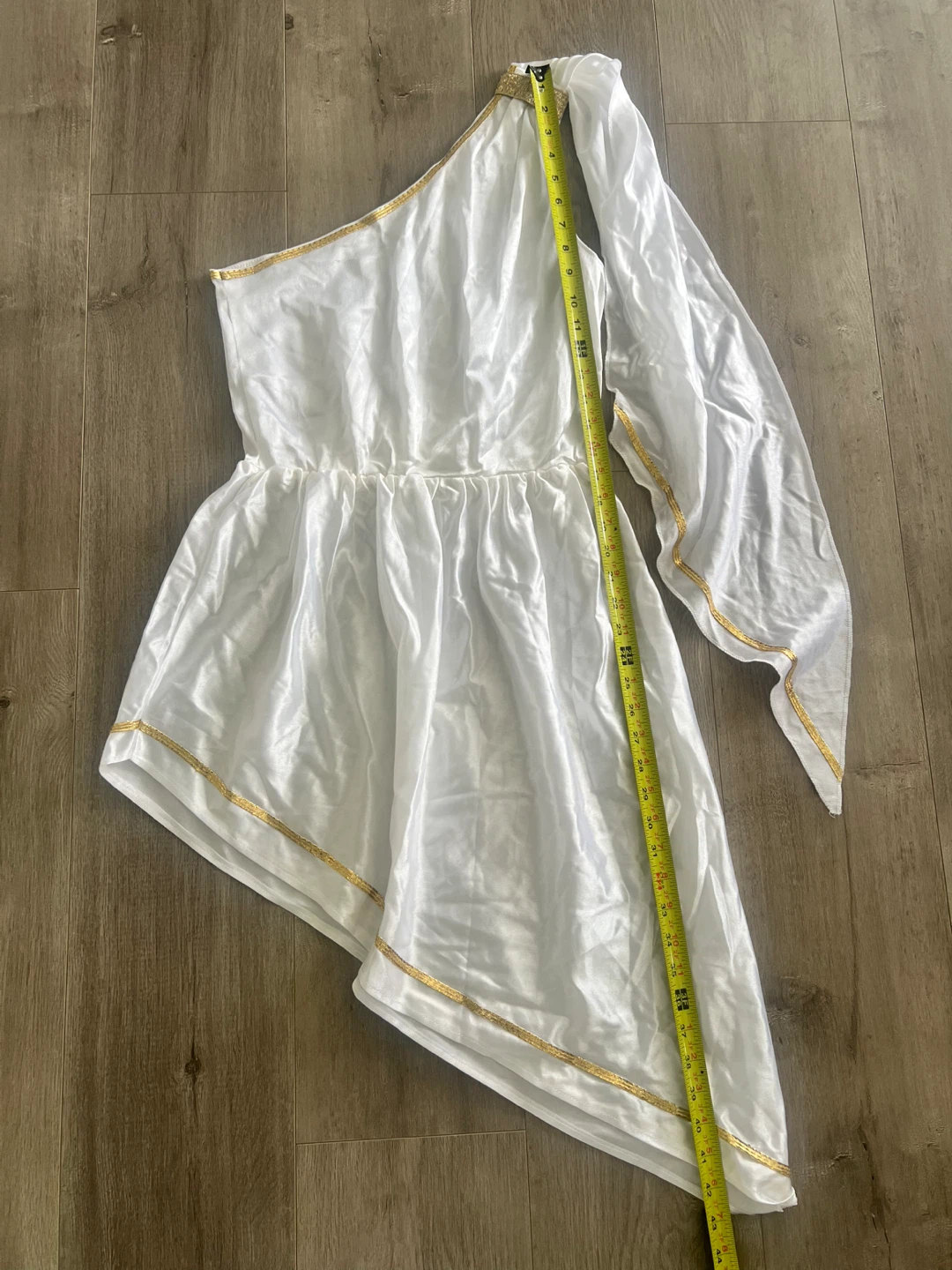 White and Gold Toga Greek Goddess Costume - photo 5