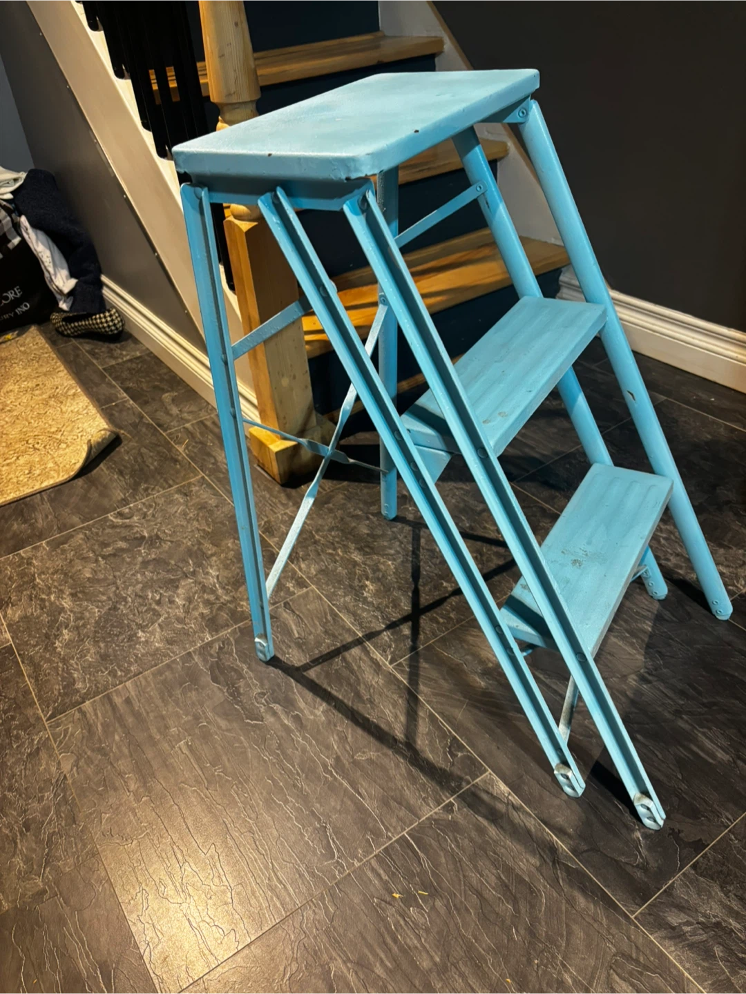 Light Blue Folding Step Stool - photo 2