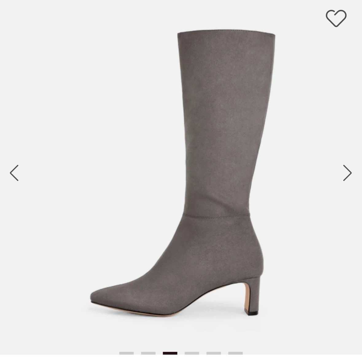 Gray Knee-High Heeled Boots