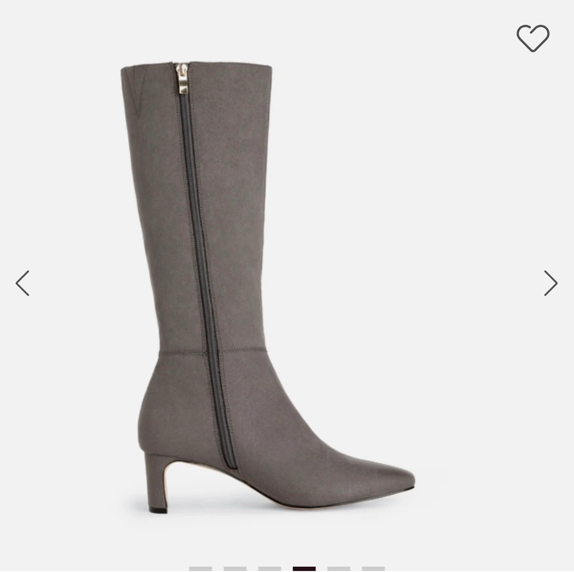 Gray Knee-High Heeled Boots - photo 2