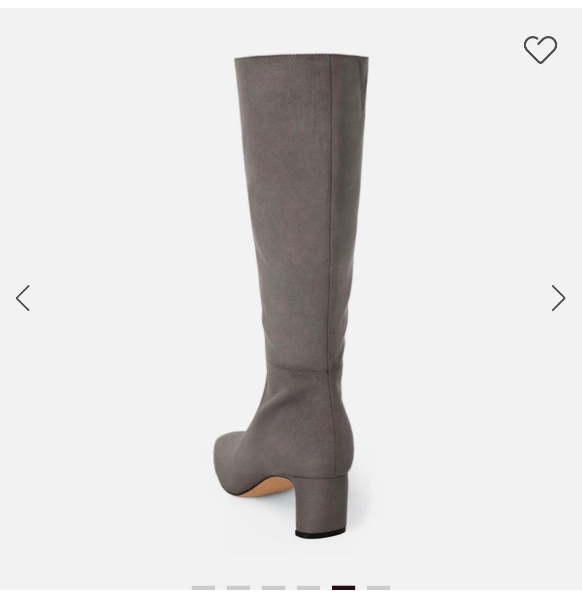 Gray Knee-High Heeled Boots - photo 3