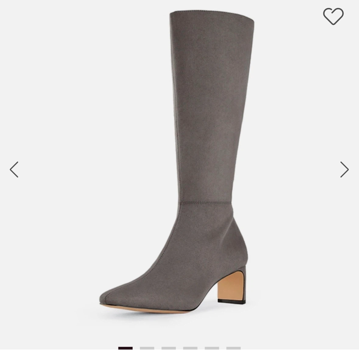 Gray Knee-High Heeled Boots - photo 5