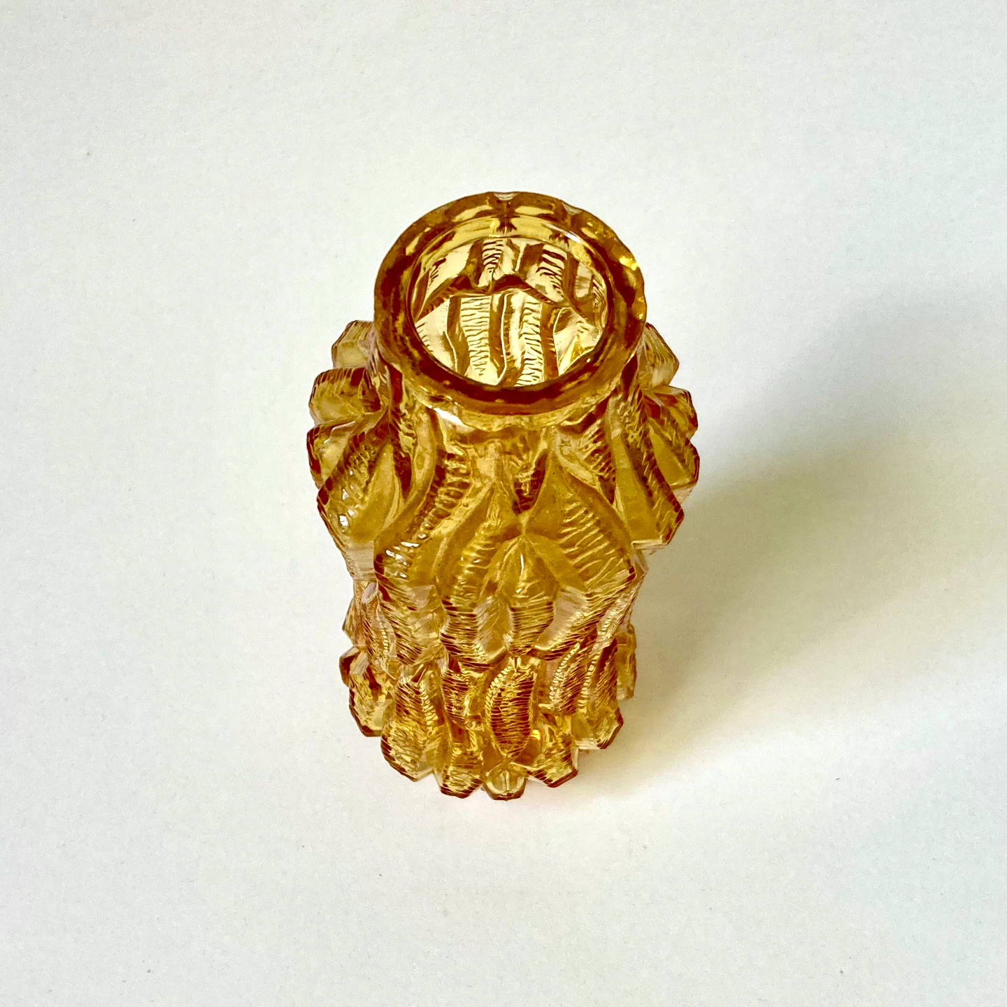 Vintage Mid-Century Amber Glass Vase (Oberglas Austria) - photo 2