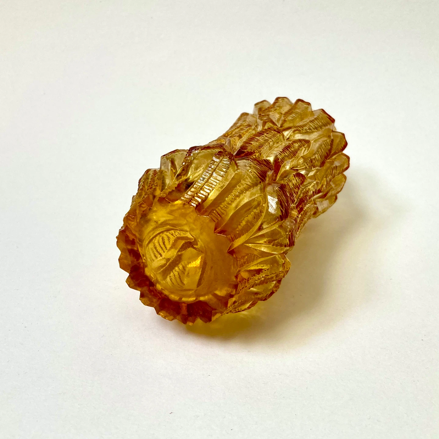 Vintage Mid-Century Amber Glass Vase (Oberglas Austria) - photo 3