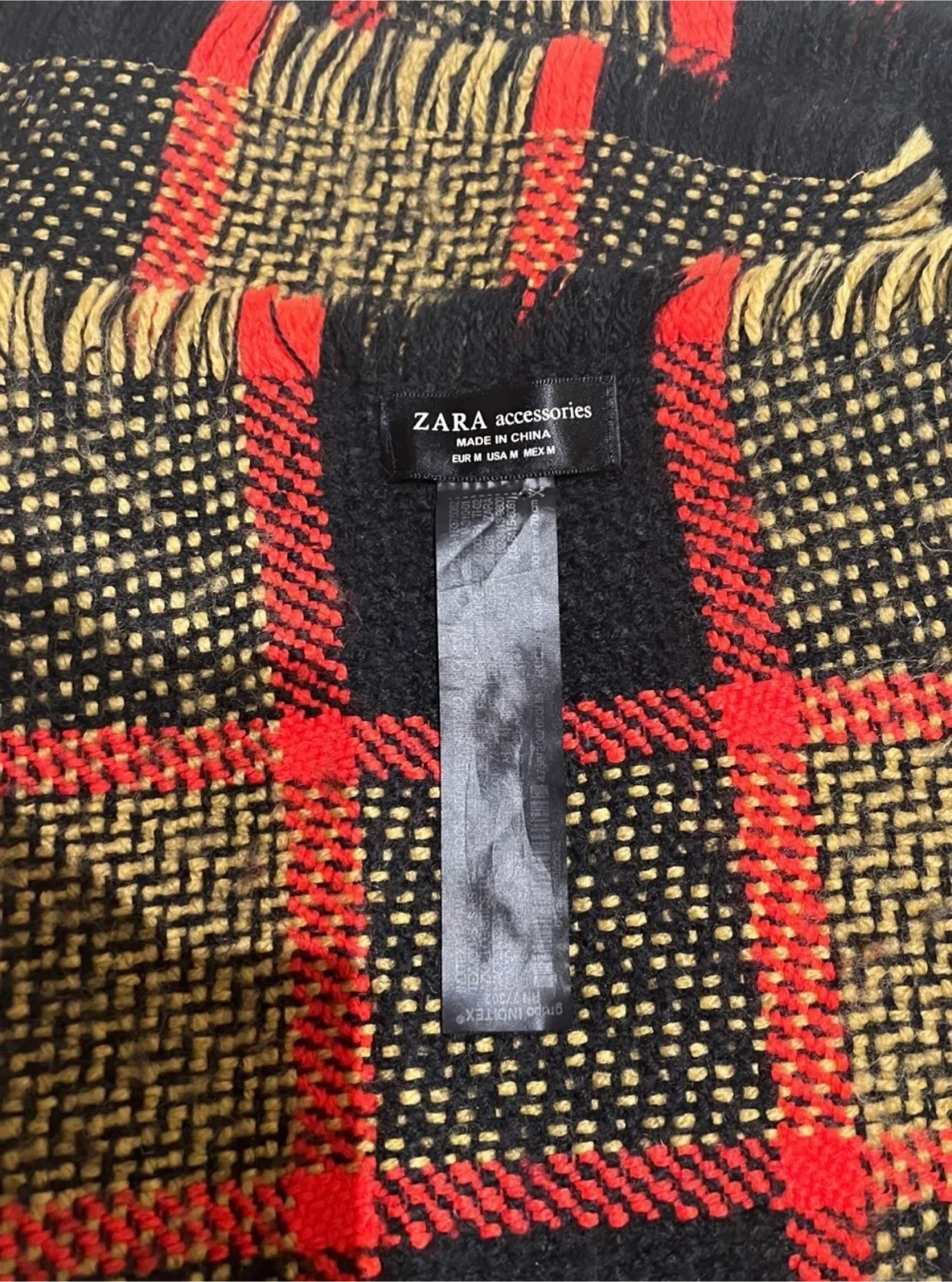 ZARA Premium Line Plaid Argyle-Patterned Scarf - photo 2
