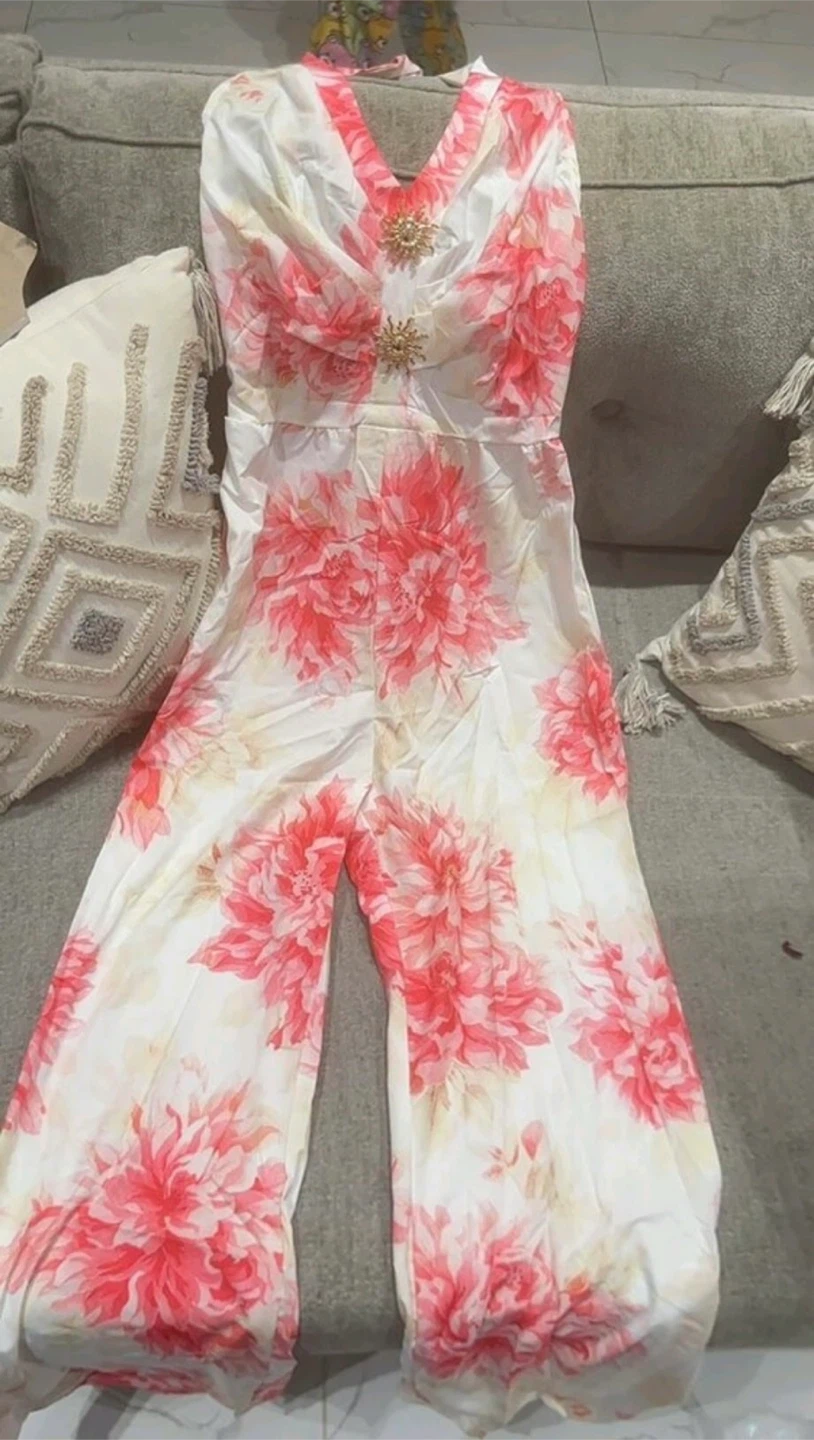 Floral Print Halter Jumpsuit NEW - photo 2