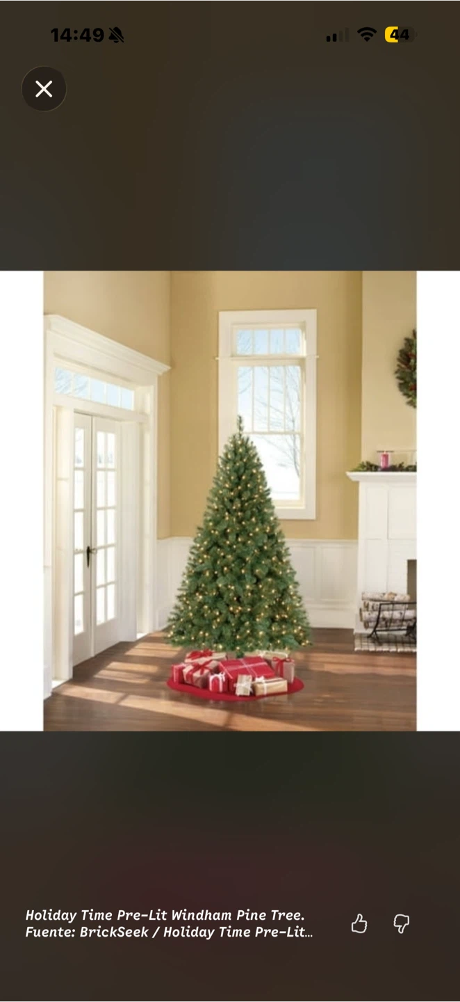 Holiday Time Pre-Lit Windham Pine Tree