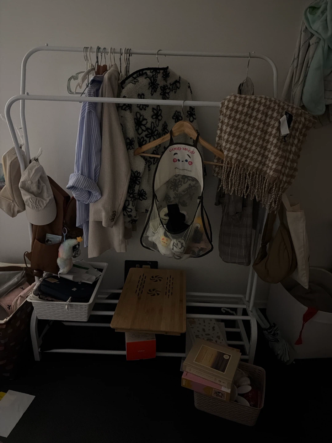White Metal Garment Rack