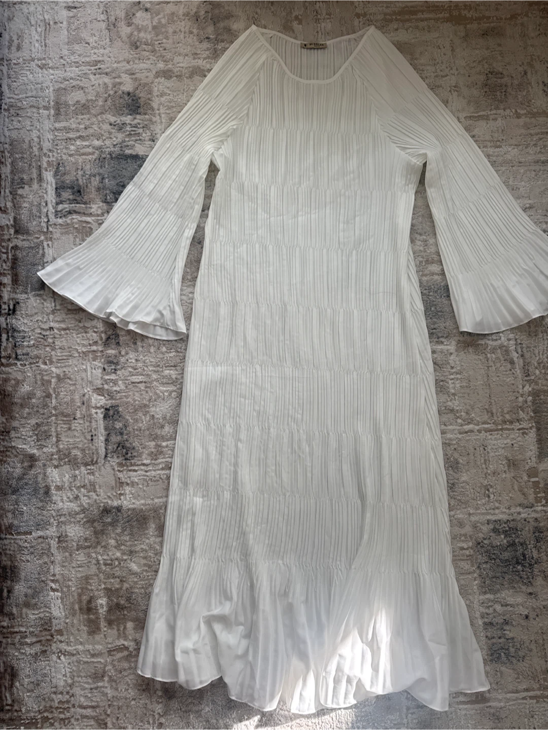 White Pleated Dress