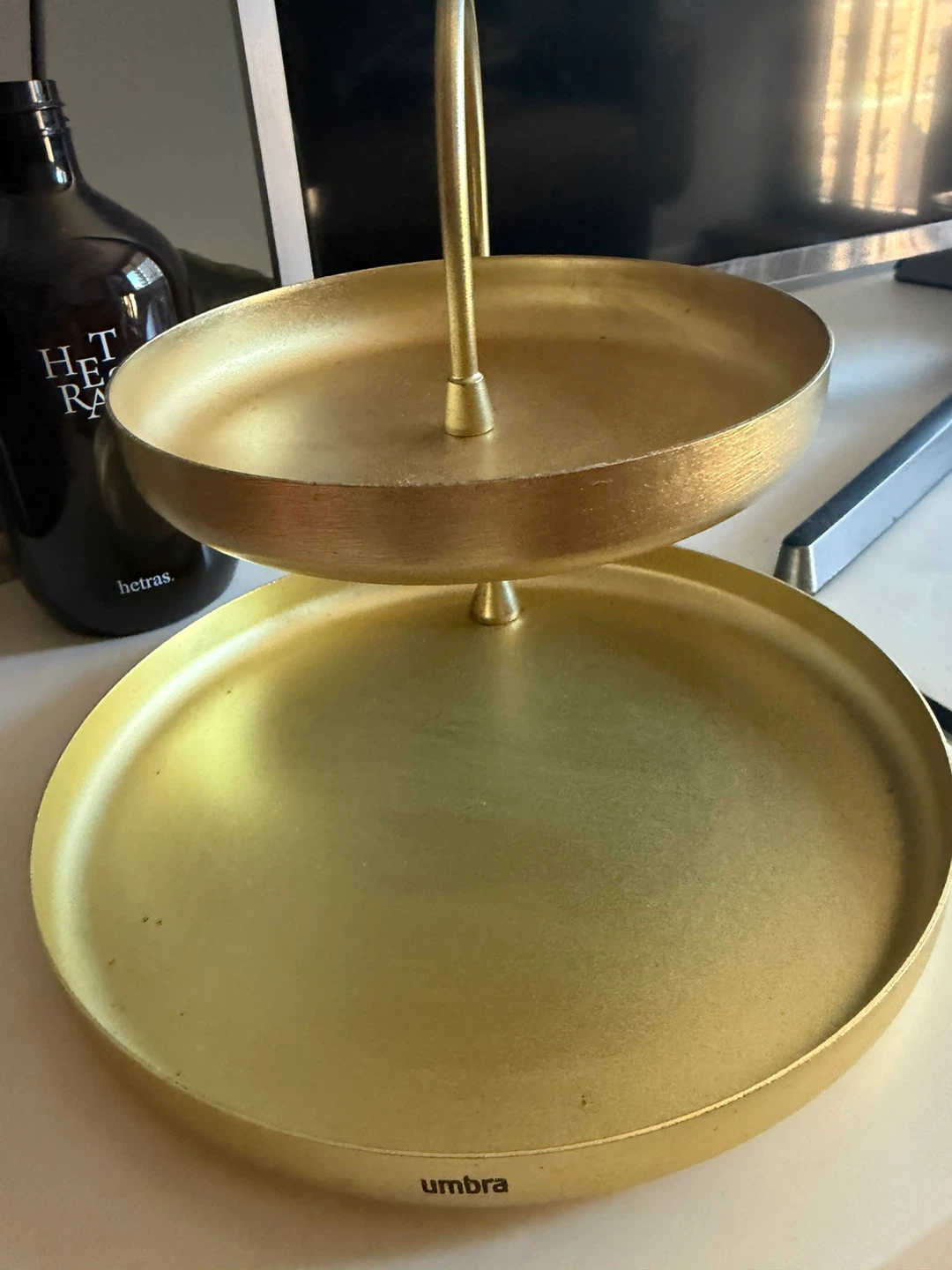 Umbra Gold Two-Tiered Jewelry Stand