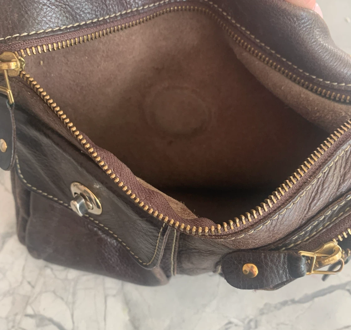 Roots, leather purse, tote bag, brown - photo 4