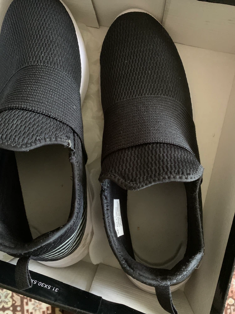 Athletic Men's Slip-On Shoes, Black, Size 12