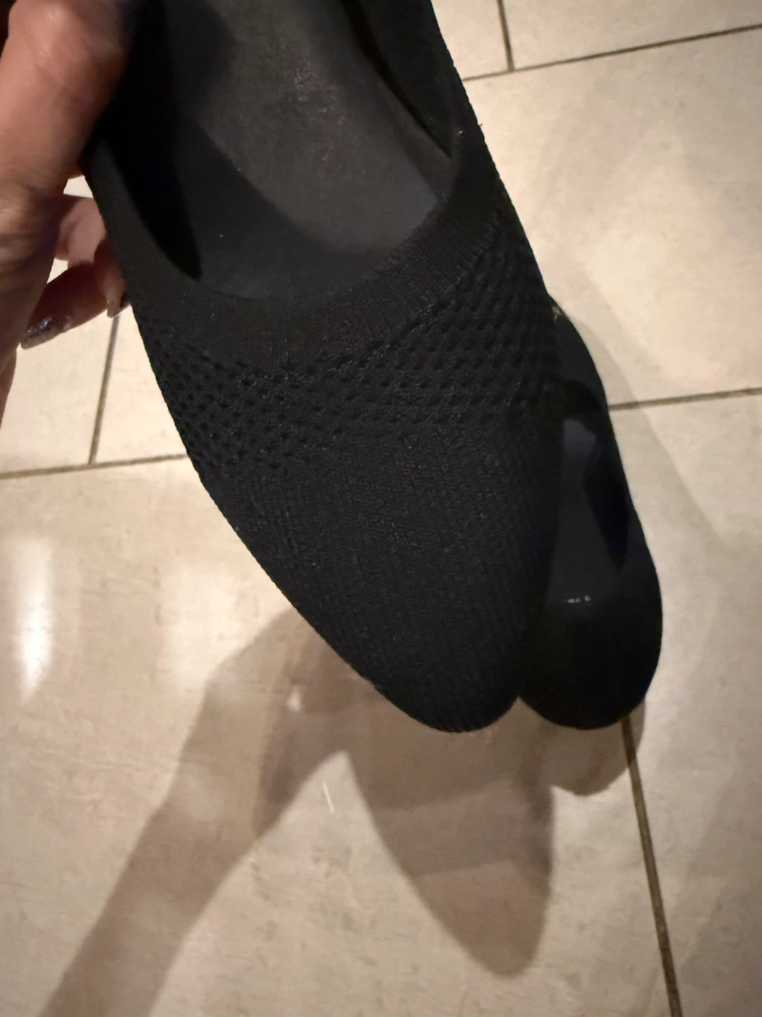 Eileen Fisher Black Knit Kitten Heels Size 8.5 - photo 4