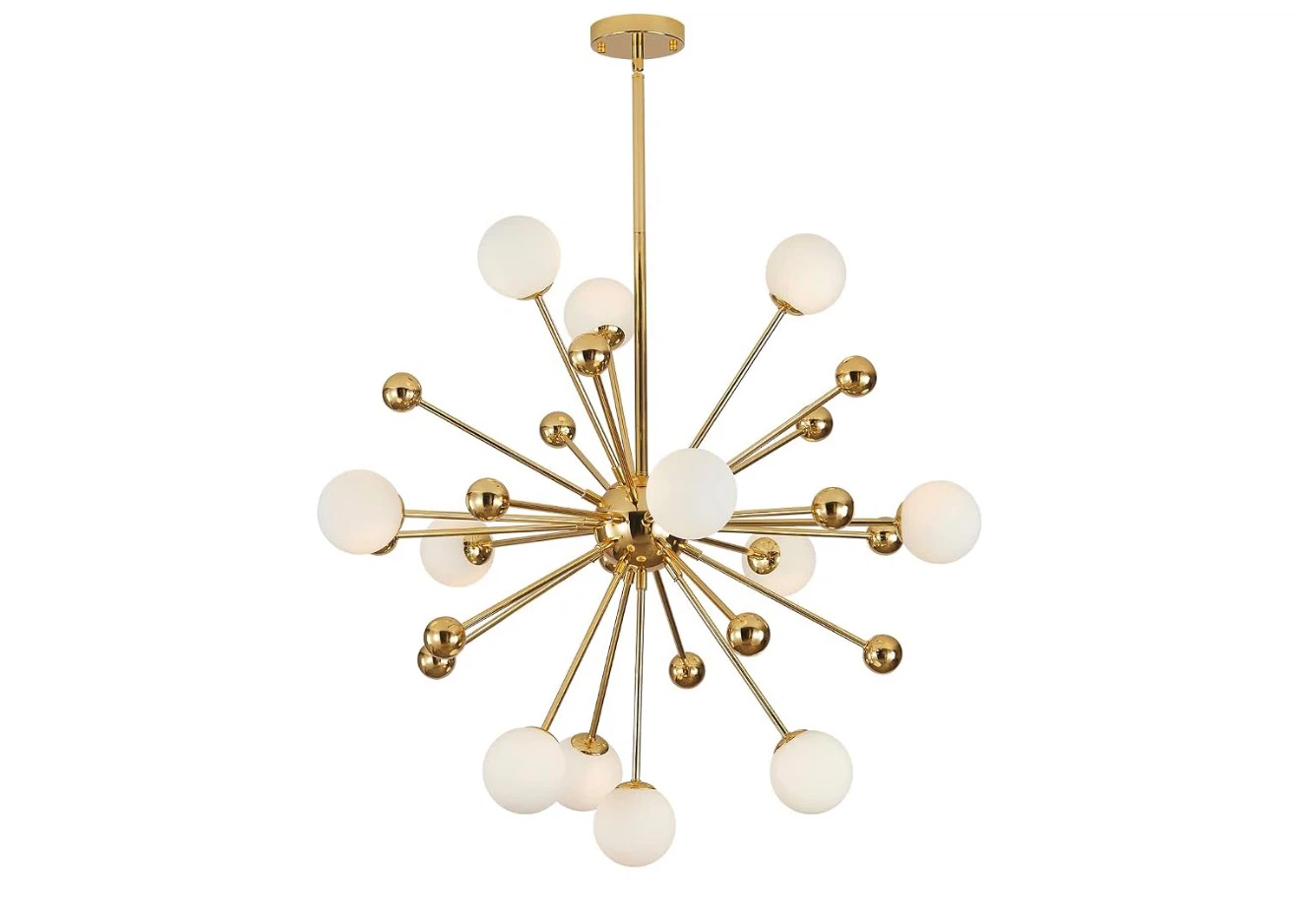KCO 12-Light Gold Globe Sputnik Chandelier