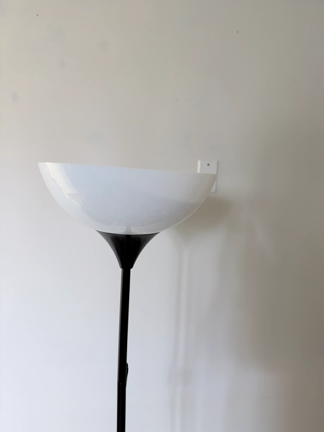 IKEA Black Floor Lamp with White Shade - photo 2