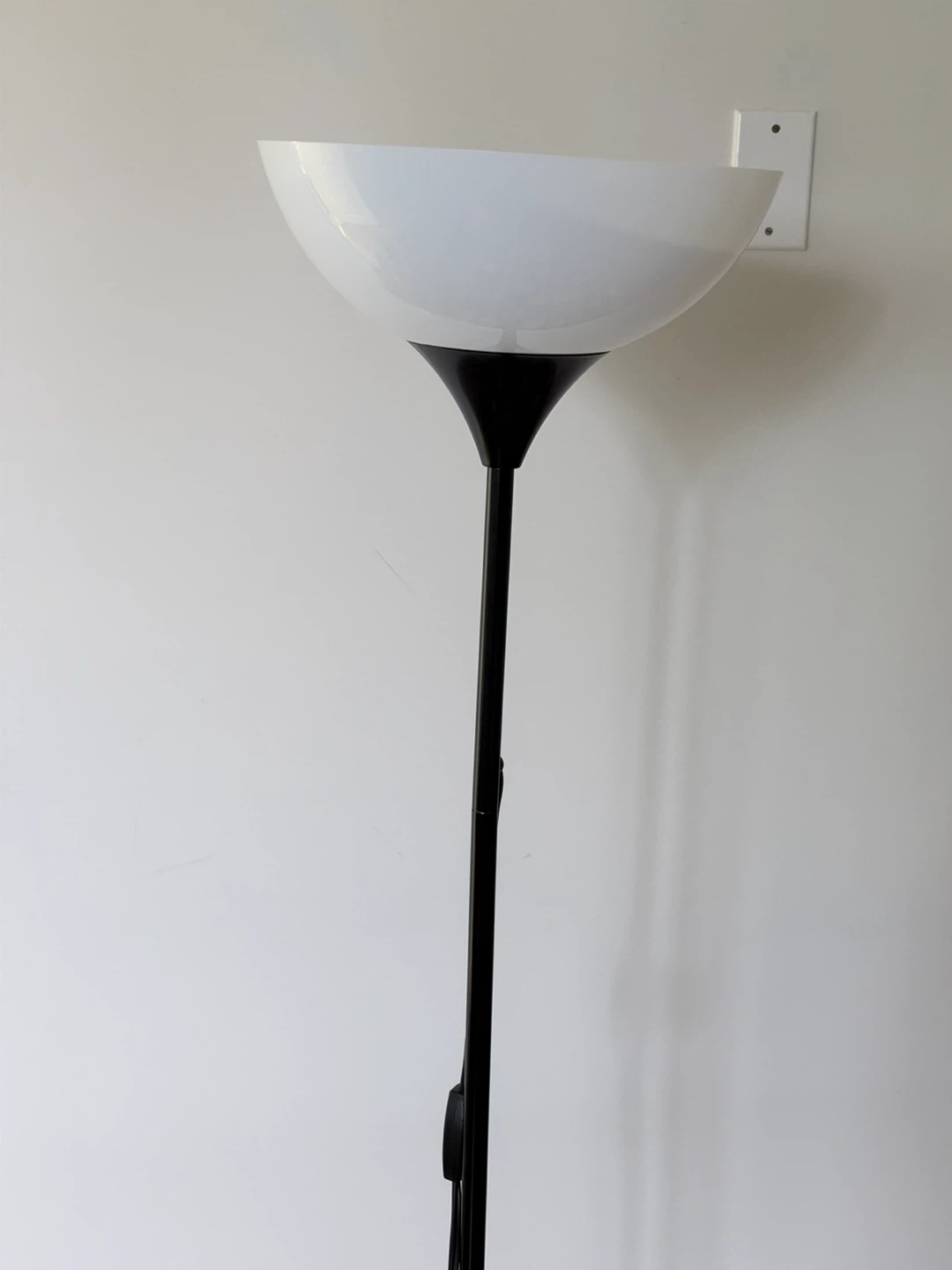IKEA Black Floor Lamp with White Shade