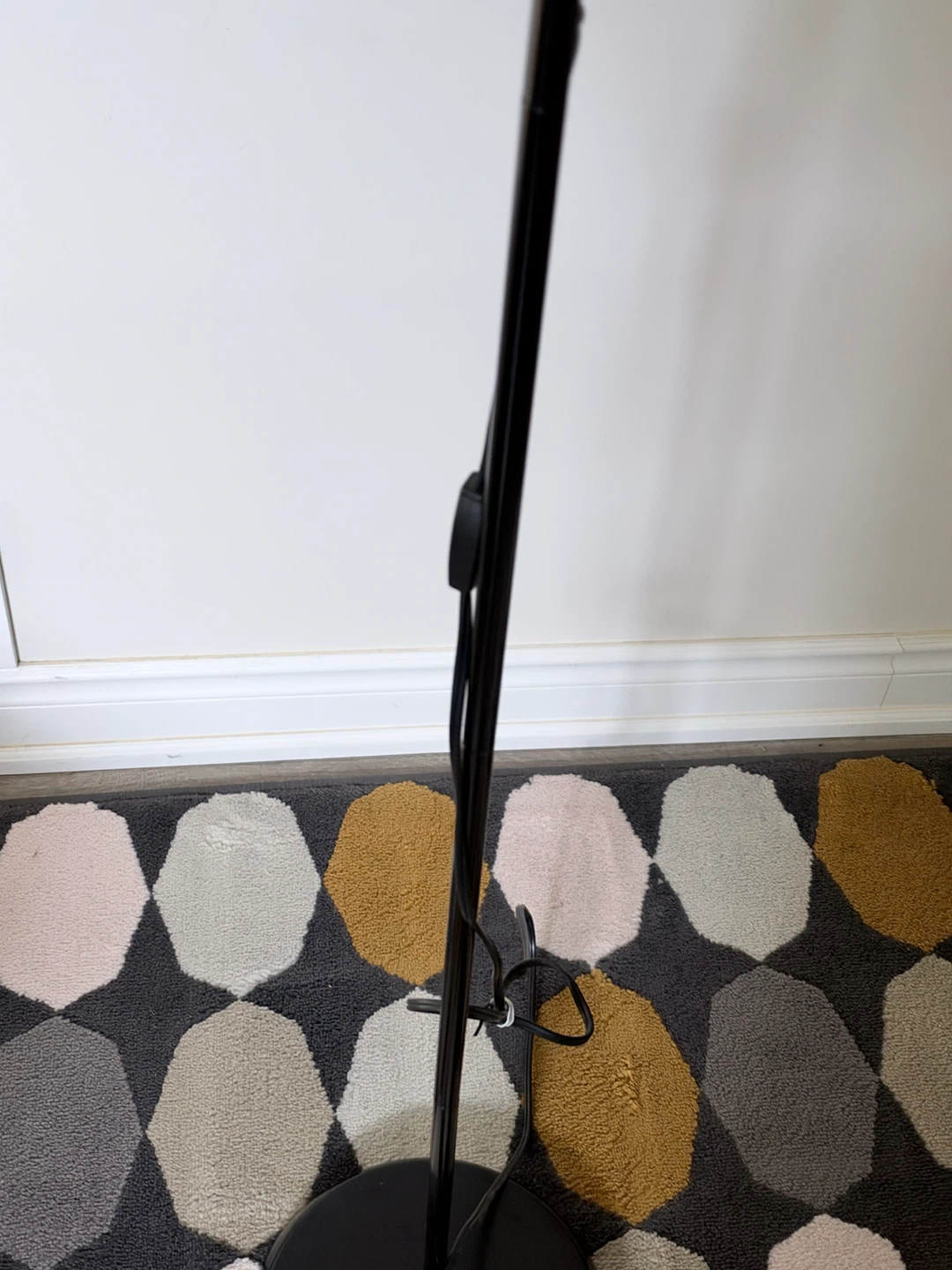 IKEA Black Floor Lamp with White Shade - photo 3