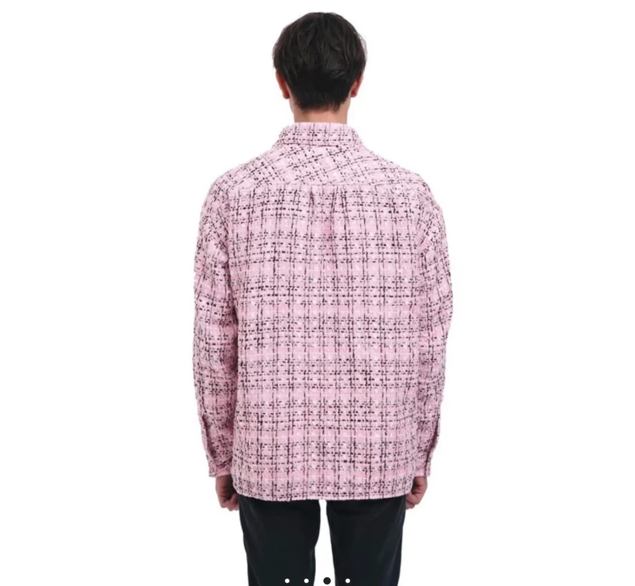 Charlie Luciano Designer’s Pink Tweed Shirt Jacket
