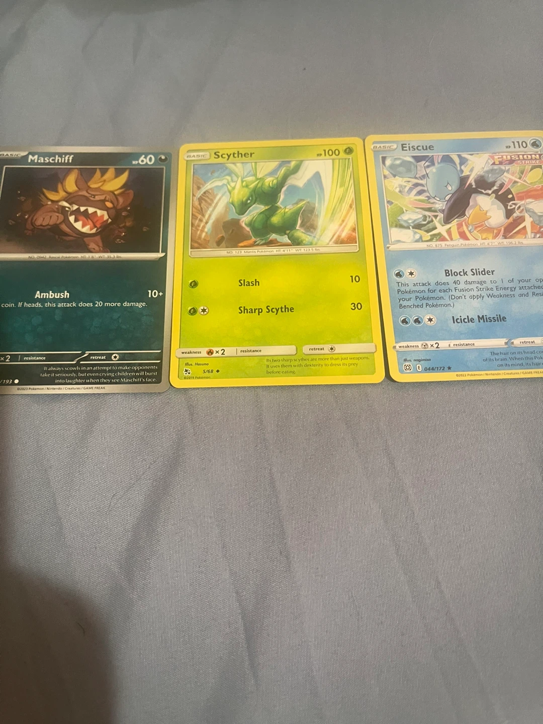 Set of 9 Assorted Pokémon Trading Cards
