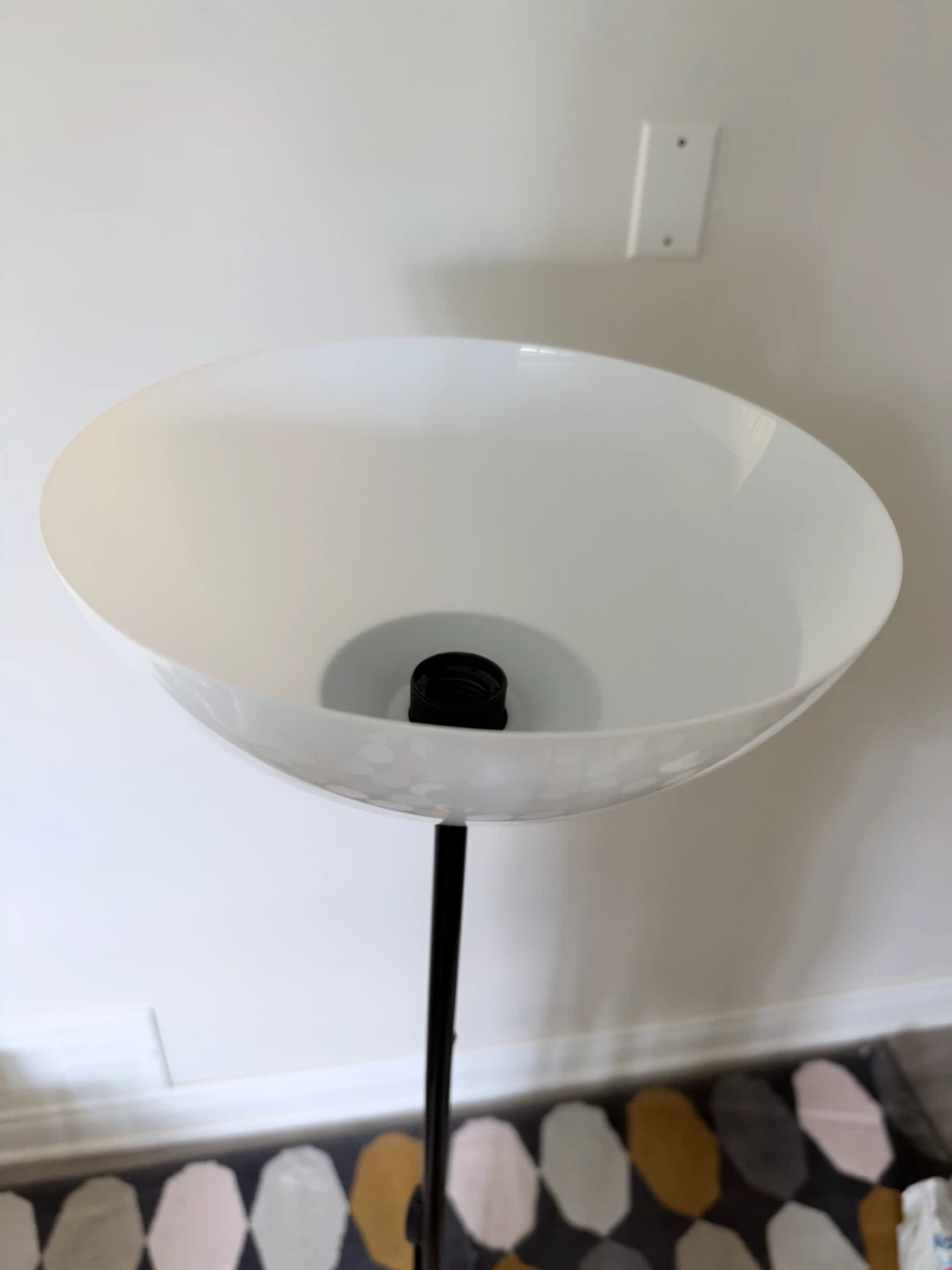 IKEA Black Floor Lamp with White Shade - photo 5