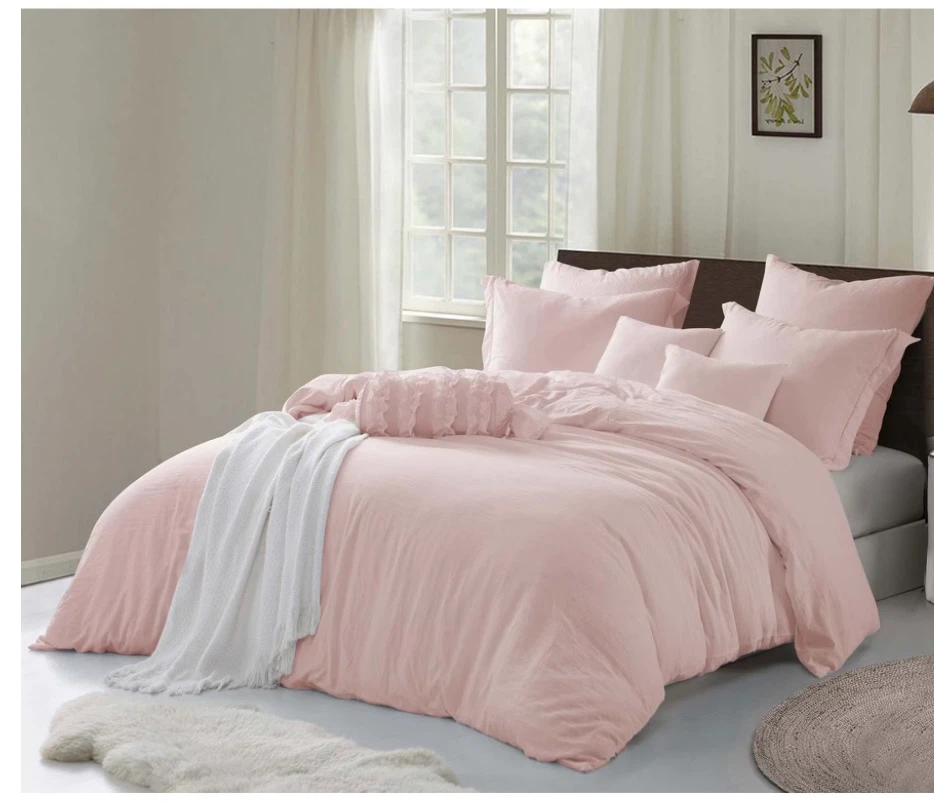 🌸 BRAND NEW KING DUVET COVER SET – ROSE BLUSH PINK – $25! 🌸 - photo 5