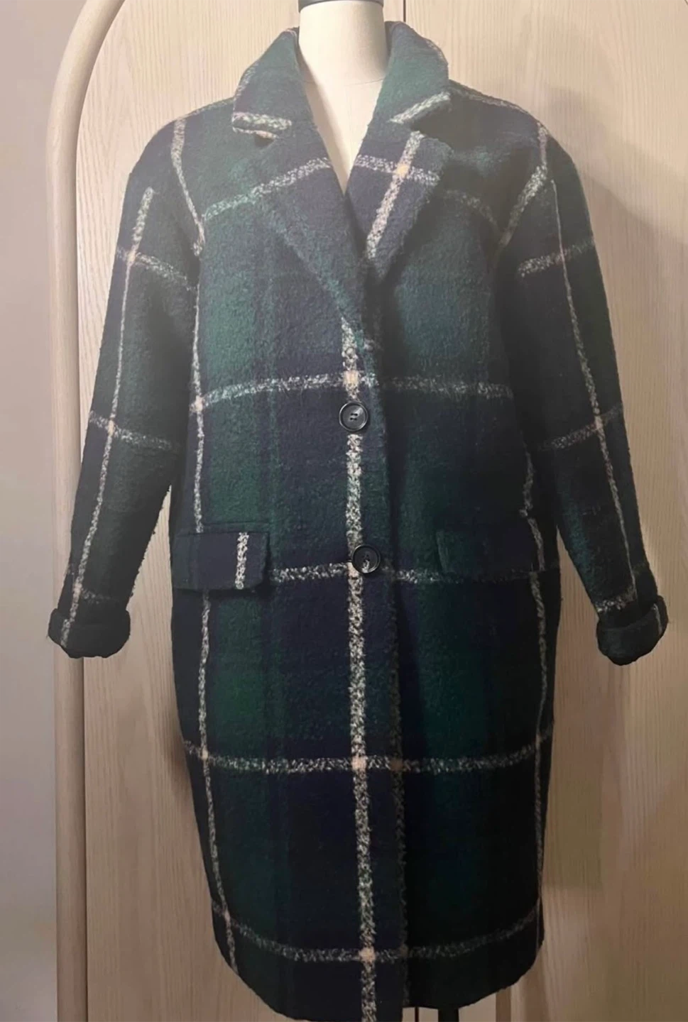 Plaid Wool Coat - photo 2