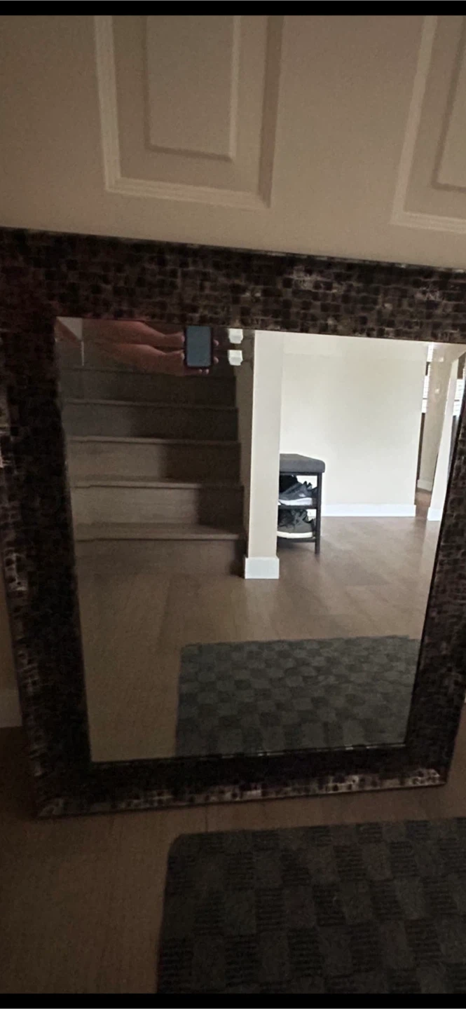 Large Wall Mirror with Mosaic Frame
