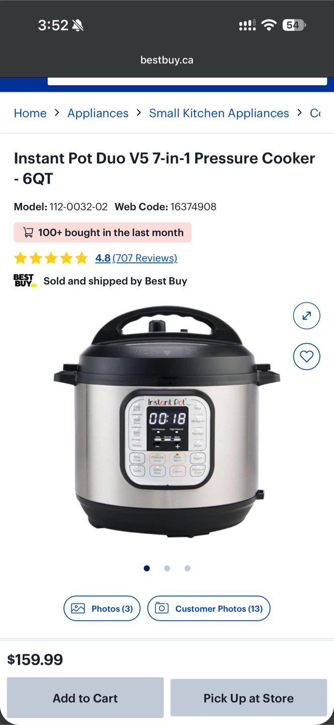 Brand New Instant Pot Duo 60 (6-Qt) 7-in-1 Multi-Cooker