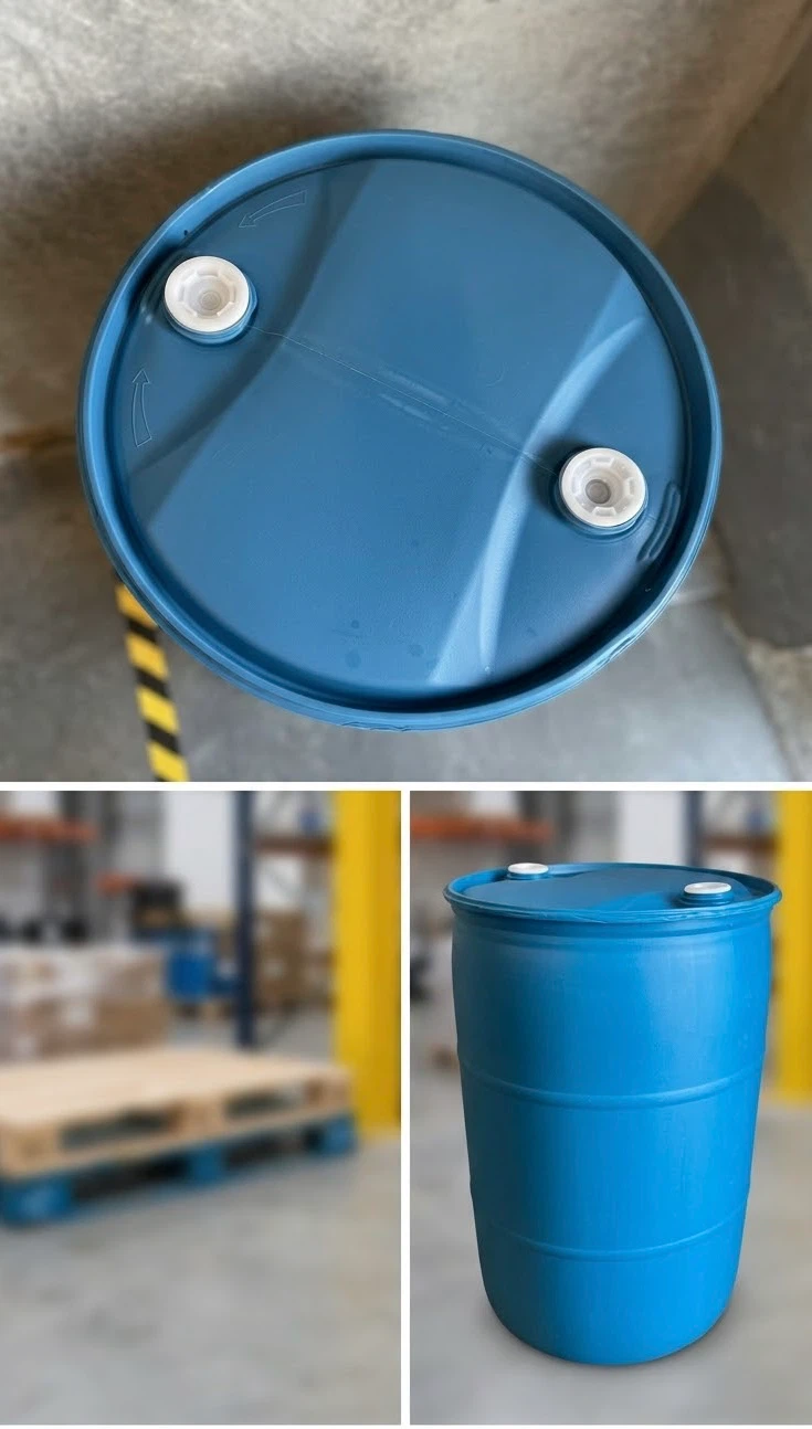 Blue Plastic Storage Barrel