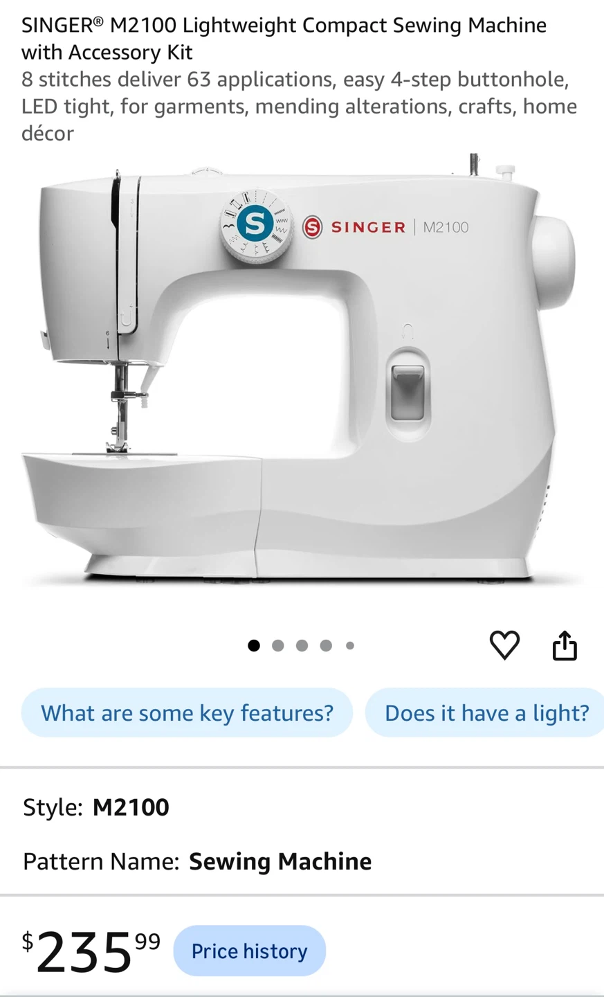 SINGER M2100 Sewing Machine – Excellent Condition - photo 2