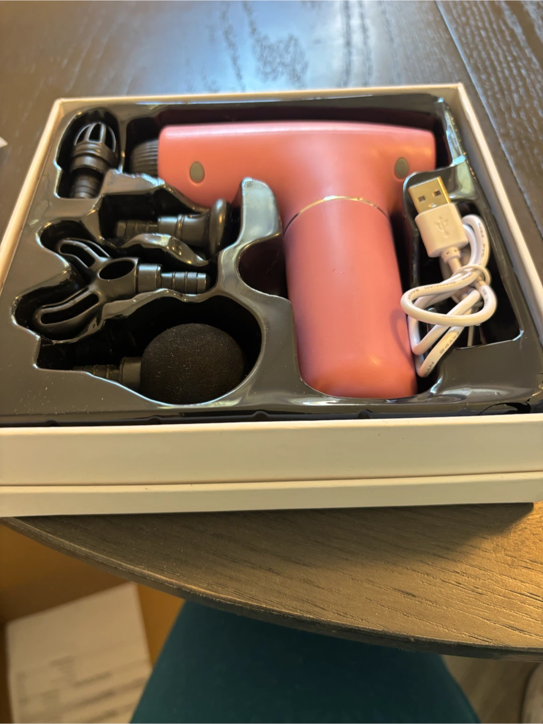 Pink Muscle Massage Gun with Attachments - photo 2