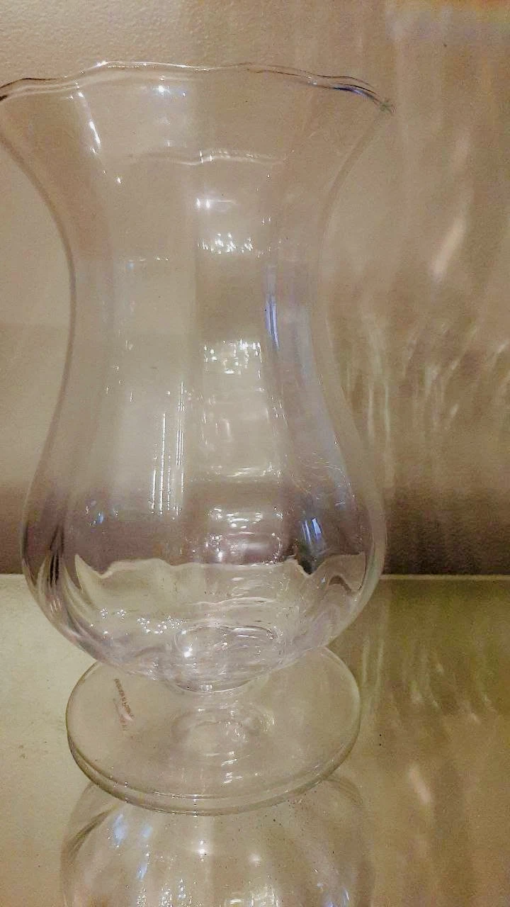 Clear Glass Hurricane Vase