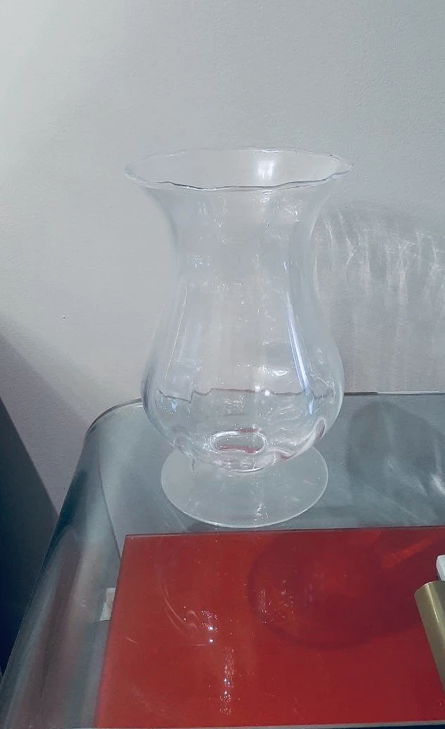 Clear Glass Hurricane Vase - photo 2