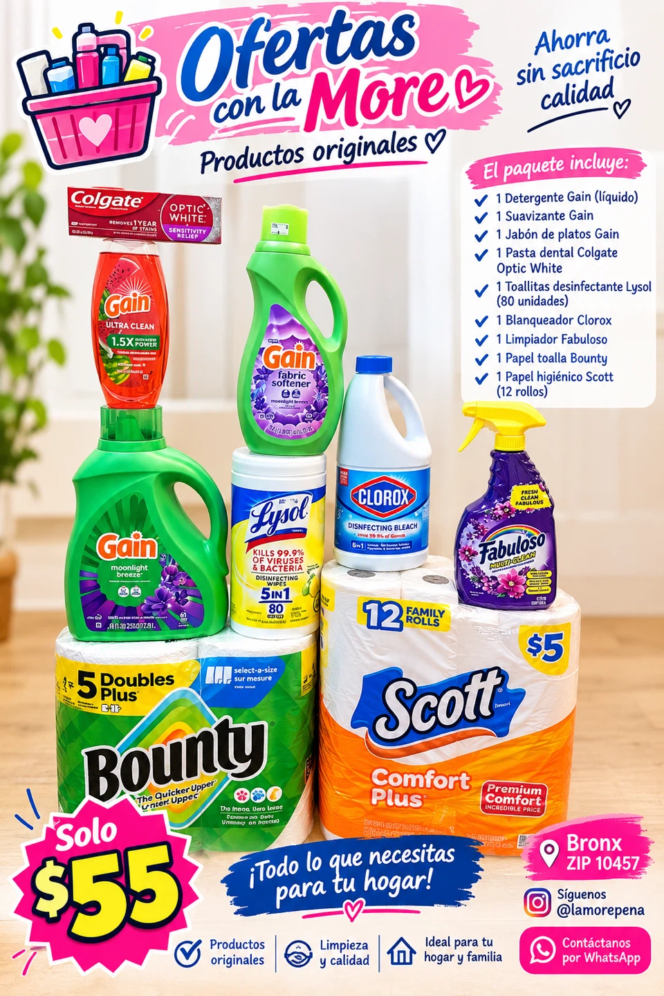 Household Cleaning and Paper Product Bundle