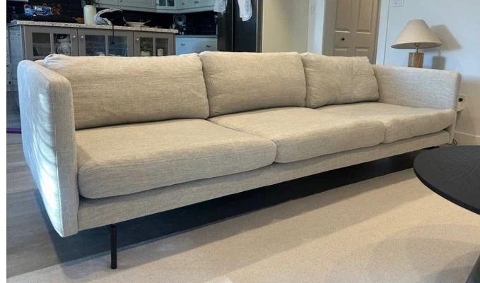 Modern Light Grey 3-Seater Sofa - photo 2